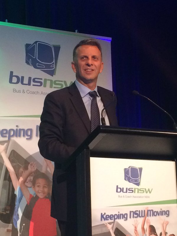 NSW transport and infra minister Andrew Constance at BusNSWConference