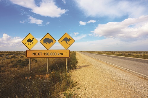 We'll keep you on the road sign